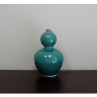 Peacock Green Gourd Vase
