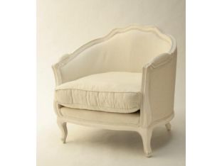 Antique White French Style Club Chair