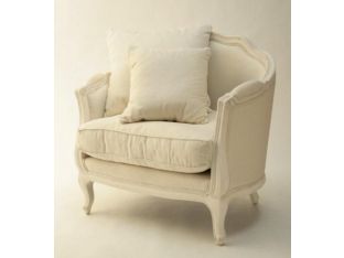 Antique White French Style Club Chair