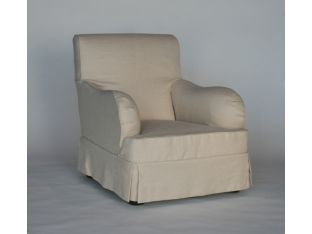 Natural Linen Slipcover Club Chair