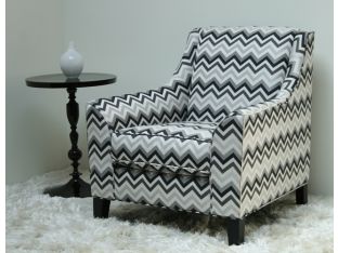 Graphite Stripe Club Chair