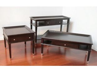 Broadway Coffee Table with 1 Drawer and Chrome Feet