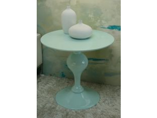 Mitchell Gold Tina Turquoise Round End Table