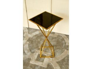 Geometric Hourglass End Table