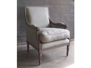 French Style Gray Lacquer Lounge Chair