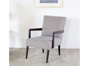 Gray Lounge Chair with Tapered Wenge Legs