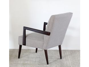 Gray Lounge Chair with Tapered Wenge Legs
