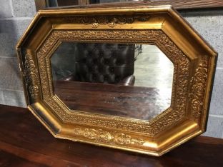Antique Gold Octagonal Mirror