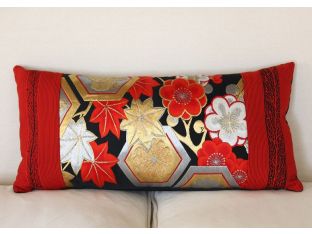 Vintage Gold and Metallic Kimono Pillow