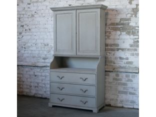 Light Green Distressed Cabinet