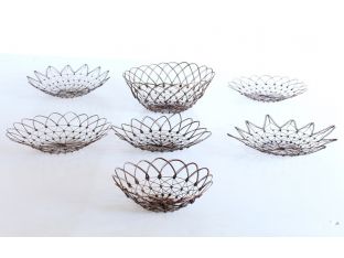 Set of 7 Assorted Wire Baskets