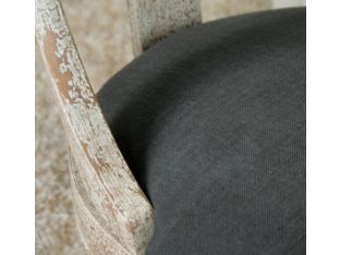 Spatula Beige Side Chair with Smoke Gray Upholstery