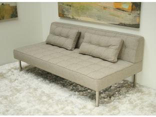 Light Gray Tweed Sectional Armless Sofa