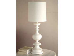 White Gloss Urn Table Lamp