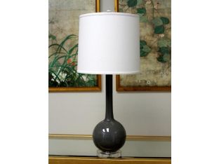 Gray Long Neck Ceramic Lamp