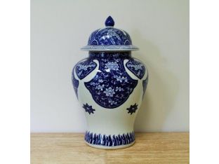 Blue and White Khan Temple Jar