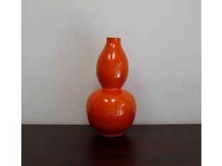 Bright Orange Gourd Vase